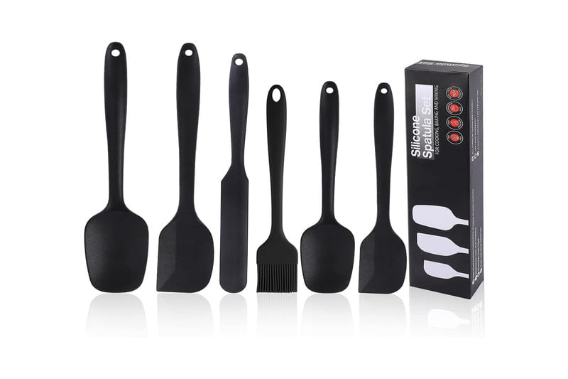 PDJW's Black kitchen utensils and packaging displayed upright.